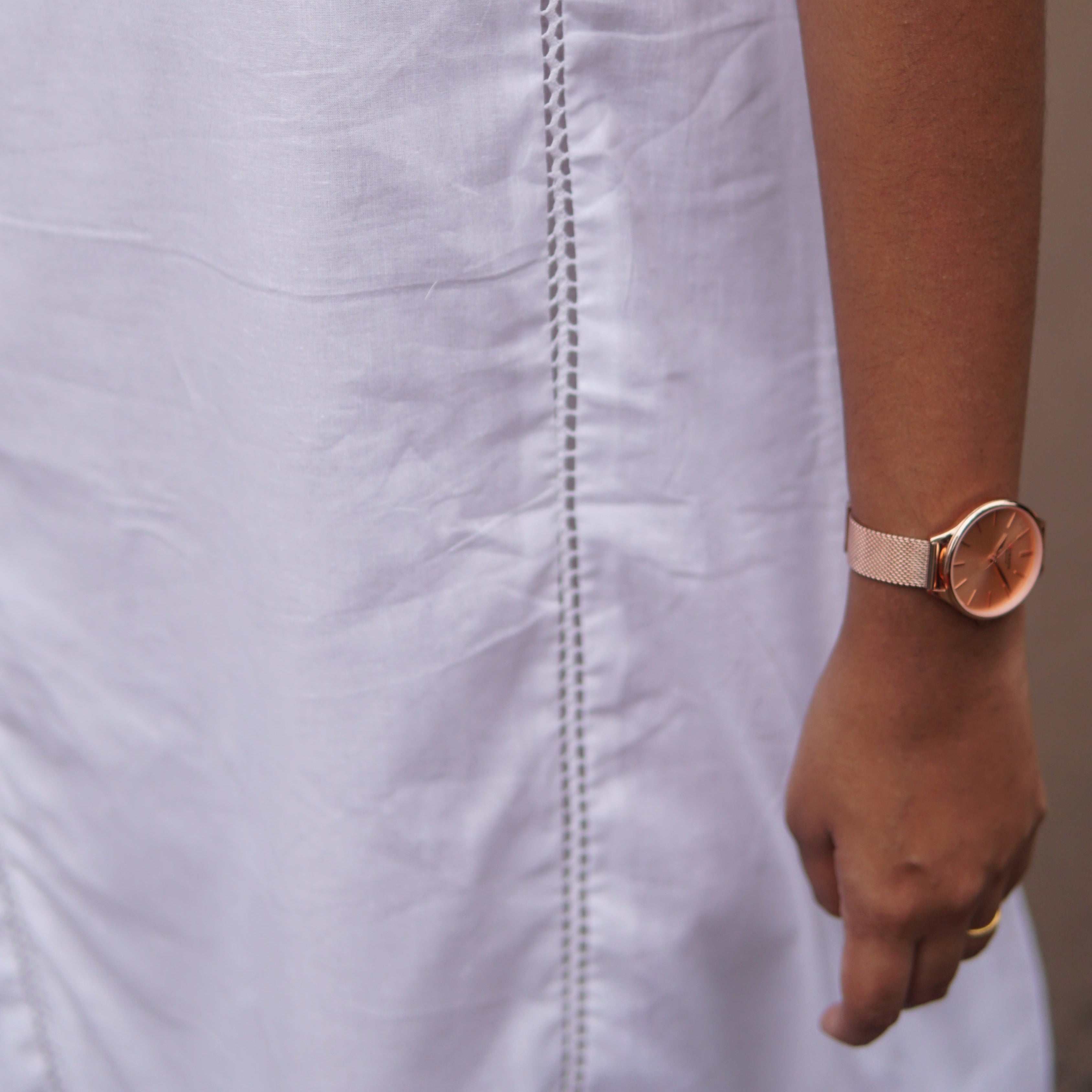 Mul Cotton Christmas Pattern A-Line Dress With Lining.