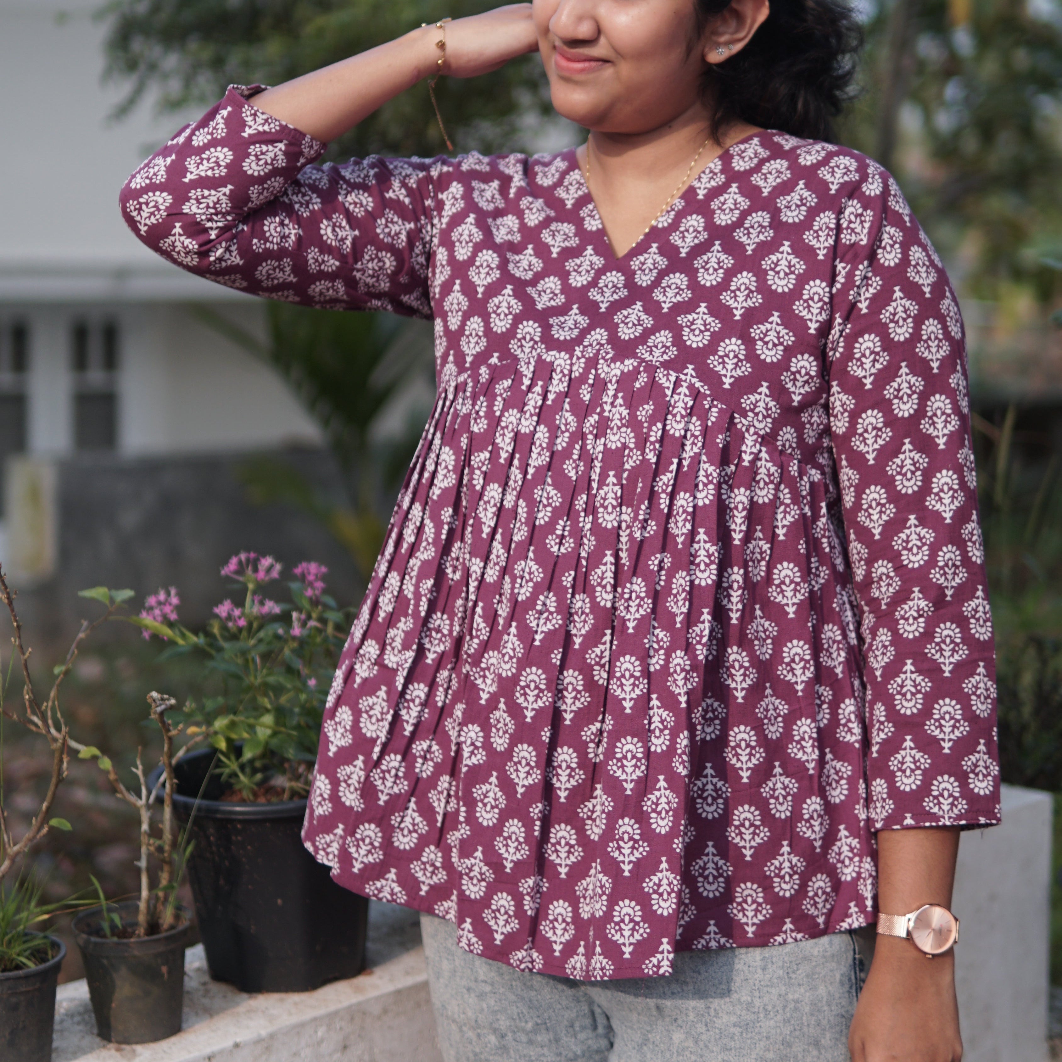 Cotton Relaxed Peplum Tops