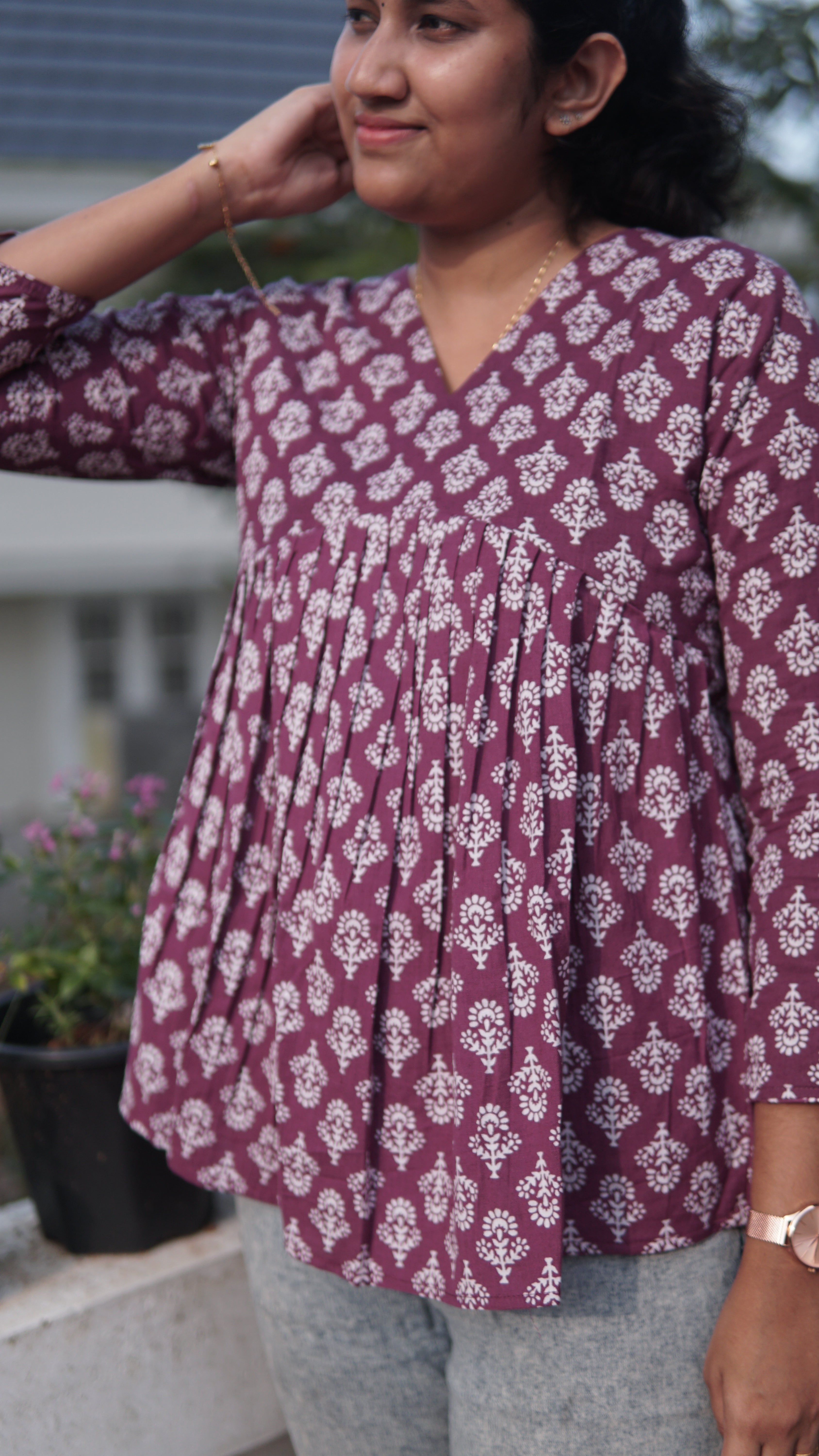 Cotton Relaxed Peplum Tops