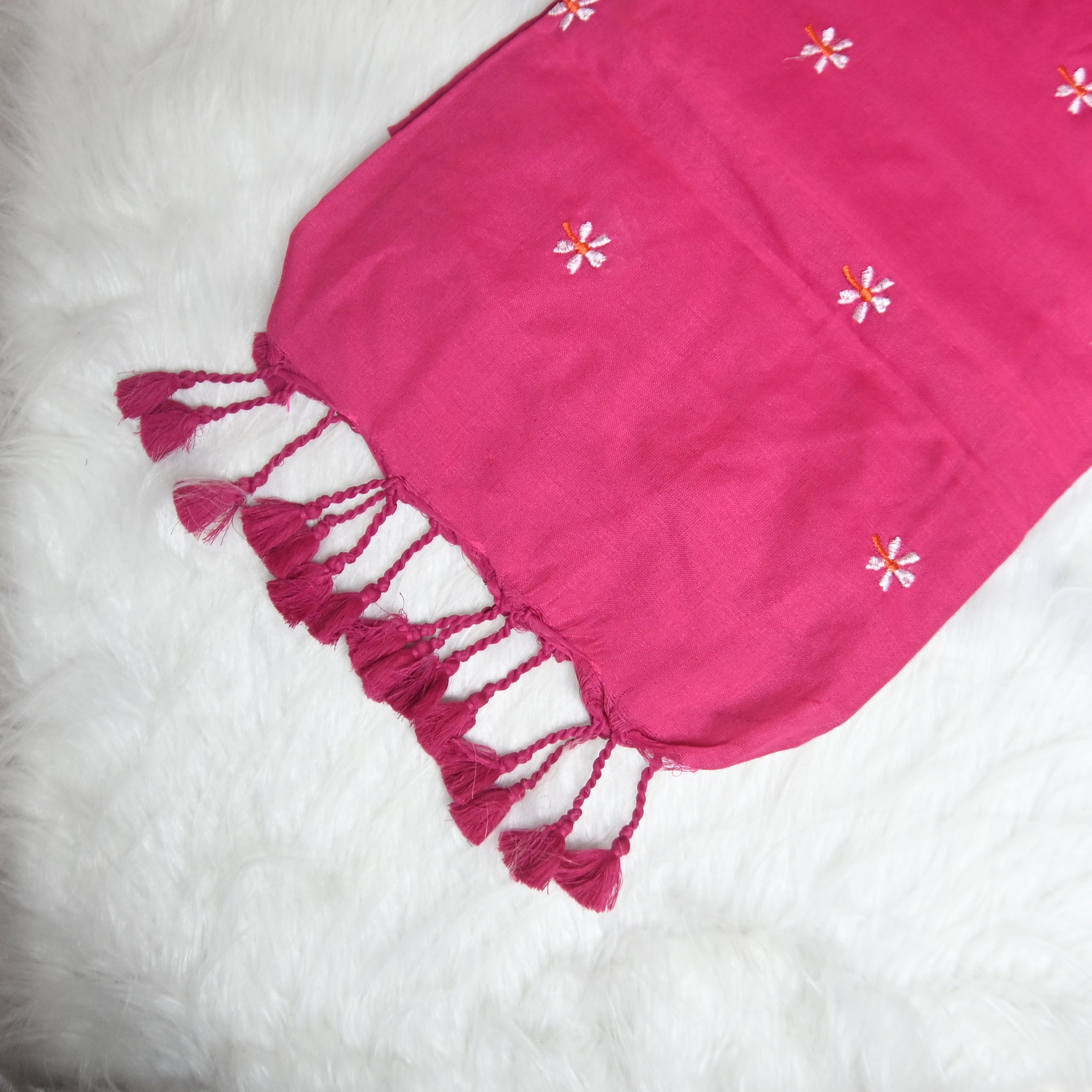 Pink Khadi Cotton Saree