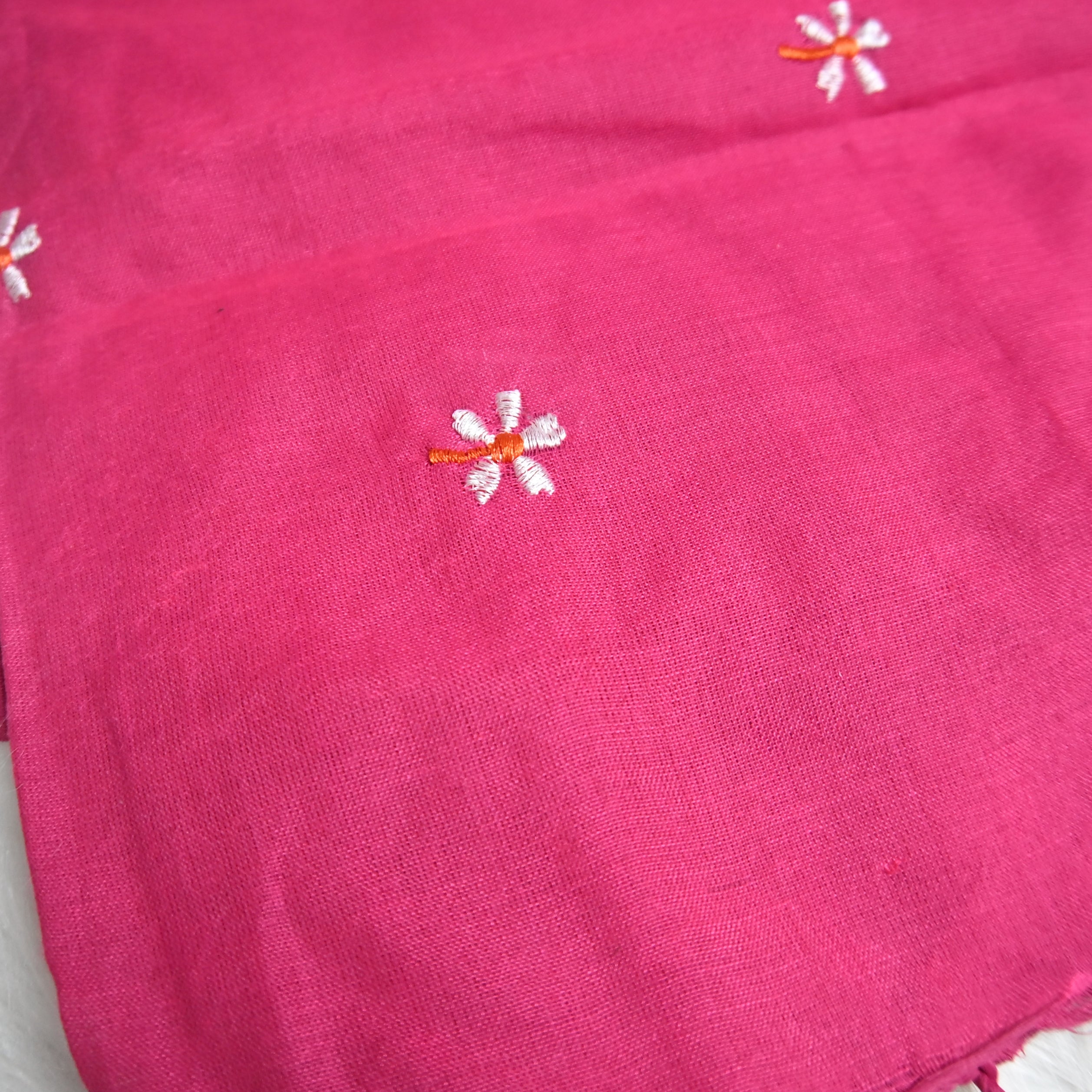 Pink Khadi Cotton Saree